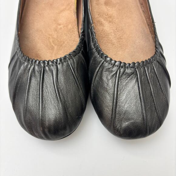 Abeo BIO System Taylin Metallic Gunmetal Leather Ballet Flats Women's Size 9 - Picture 2 of 8